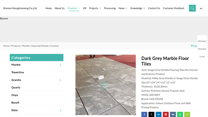 Dark Grey Marble Floor Tiles Manufacturers, Suppliers, Factory