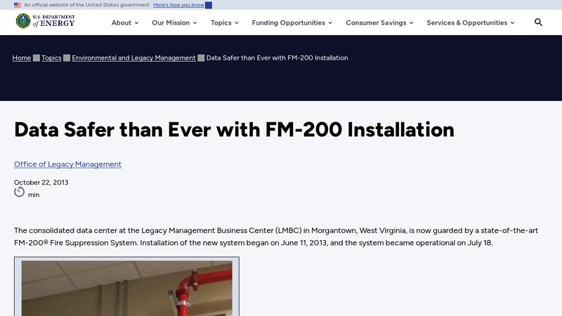Data Safer than Ever with FM-200 Installation