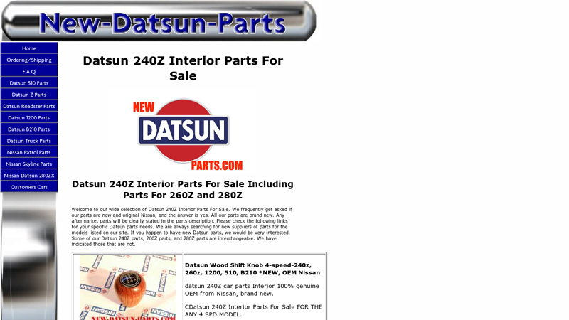 Datsun 240Z Interior Parts For Sale