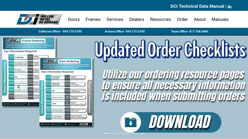 DCI Hollow Metal on Demand