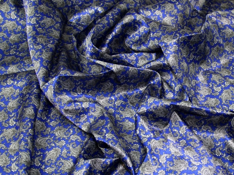 Deadstock Taffeta Lining Fabric Royal