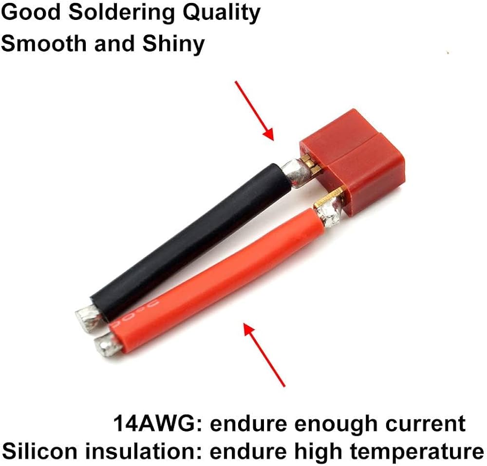 Dean T Male Connector with 14AWG Wire