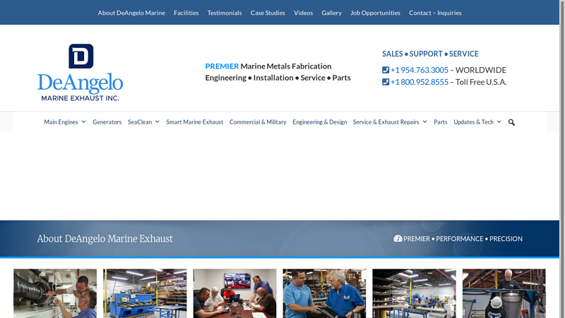 DeAngelo Marine Exhaust Systems, Fabrication & Manufacturing