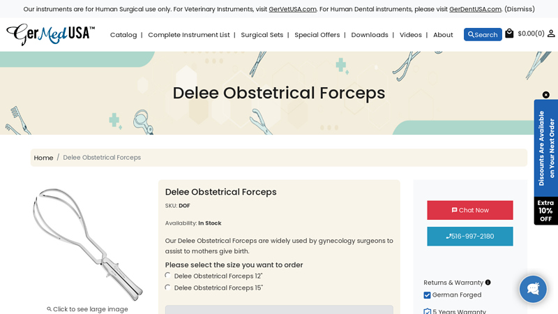 Delee Obstetrical Forceps