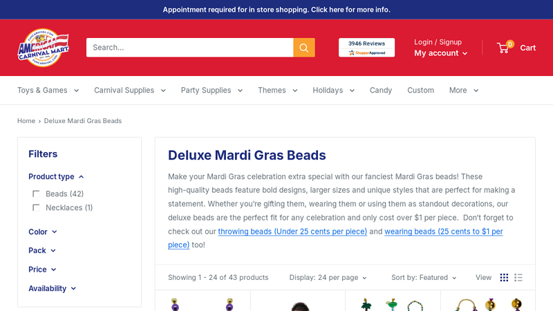 Deluxe Mardi Gras Beads