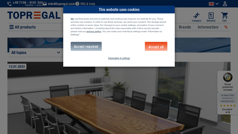 Design conference table with live edge