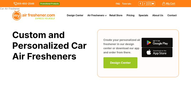 Design Unique Custom Hanging Car Air Fresheners Online