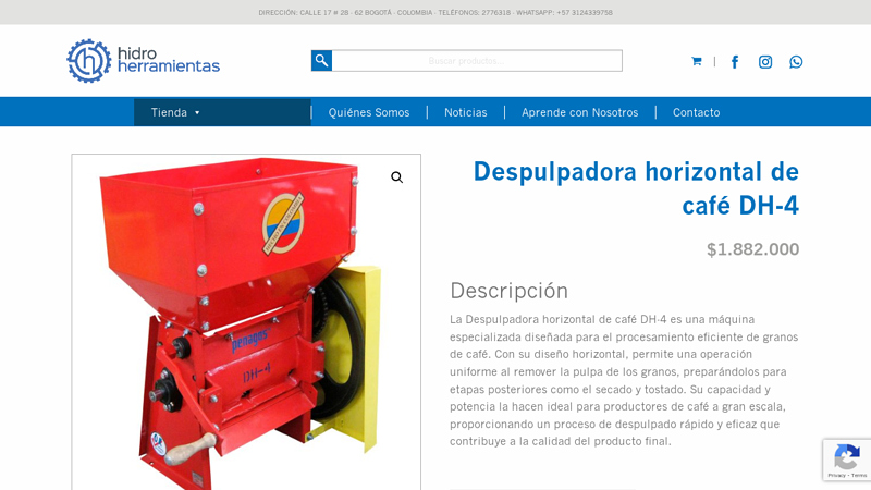 Despulpadora horizontal de café DH