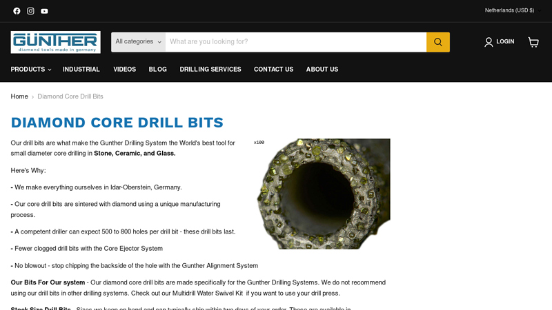 Diamond Core Drill Bits