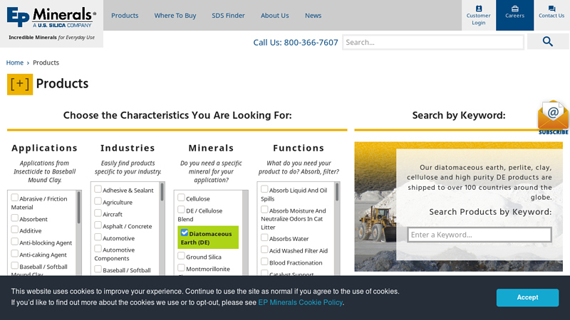 Diatomaceous Earth, Clay, Perlite & Cellulose products used as filter ...