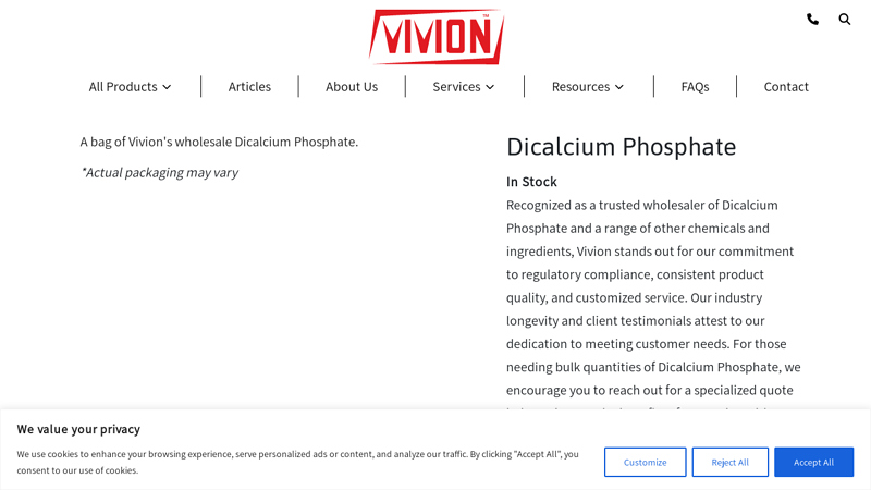 Dicalcium Phosphate Supplier