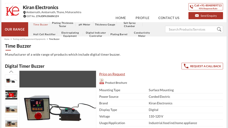 Digital Timer Buzzer Manufacturer from Ambarnath