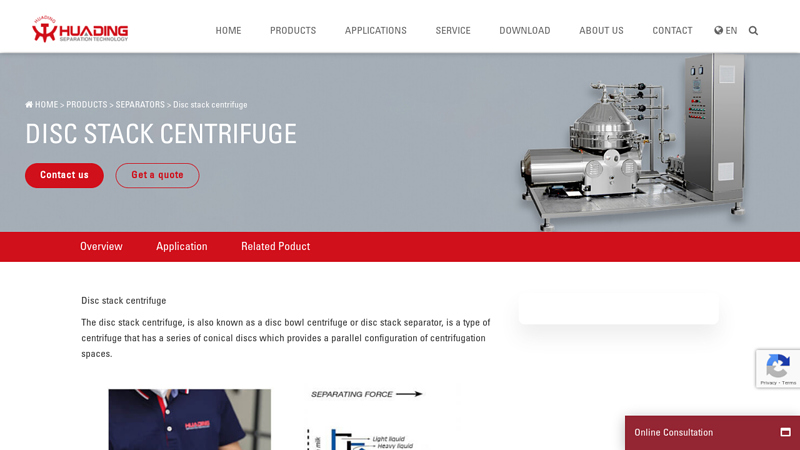 Disc Stack Centrifuge