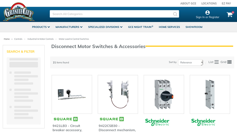 Disconnect Motor Switches & Accessories