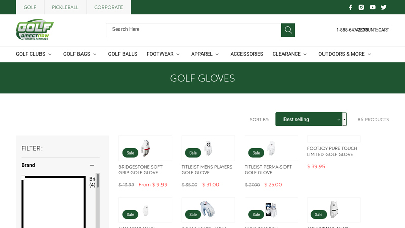 Discount Golf Gloves