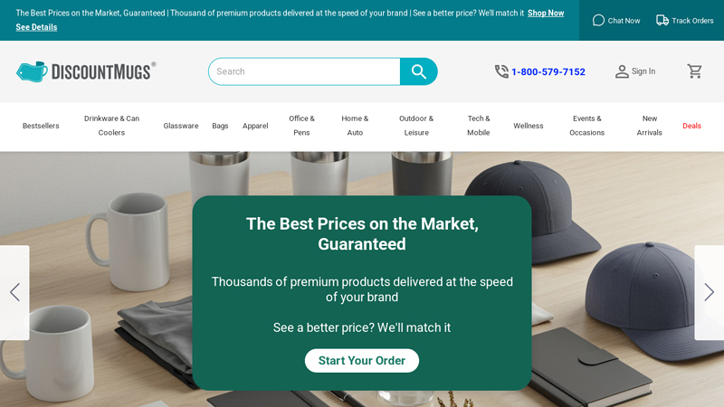 DiscountMugs Promotional Products · Custom Gifts · Logo Items