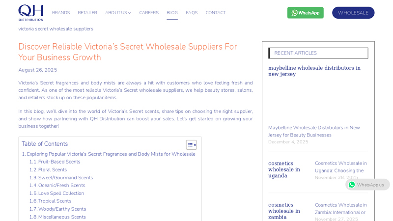 Discover Reliable Victoria's Secret Wholesale Suppliers