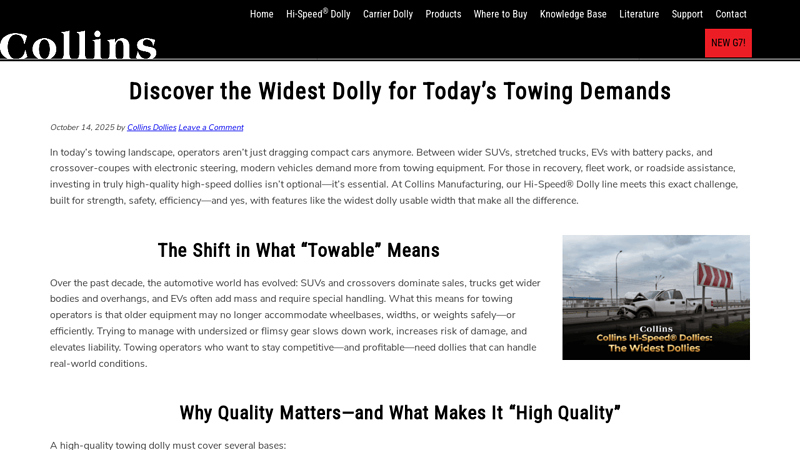 Discover the Widest Dolly for Today's Towing Demands