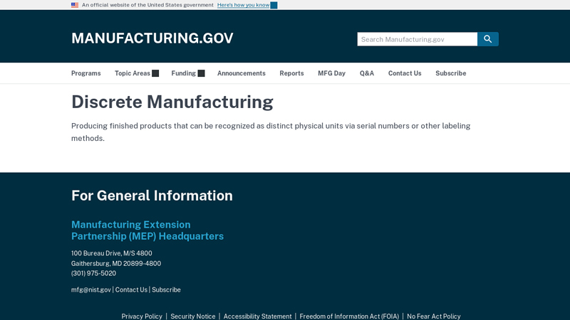 Discrete Manufacturing