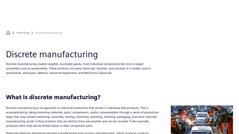 Discrete manufacturing