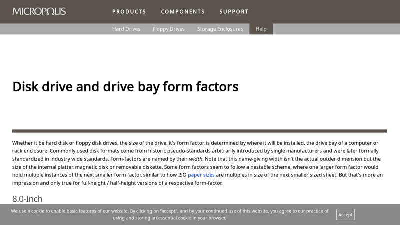 Disk drive and drive bay form factors