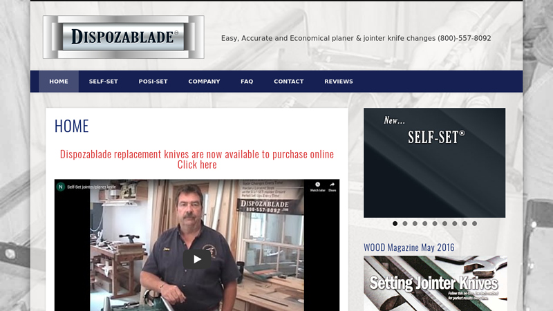 Dispozablade,easy,accurate,economical planer knives