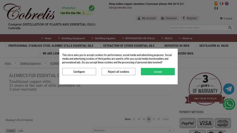 DISTILLATION OF PLANTS AND ESSENTIAL OILS