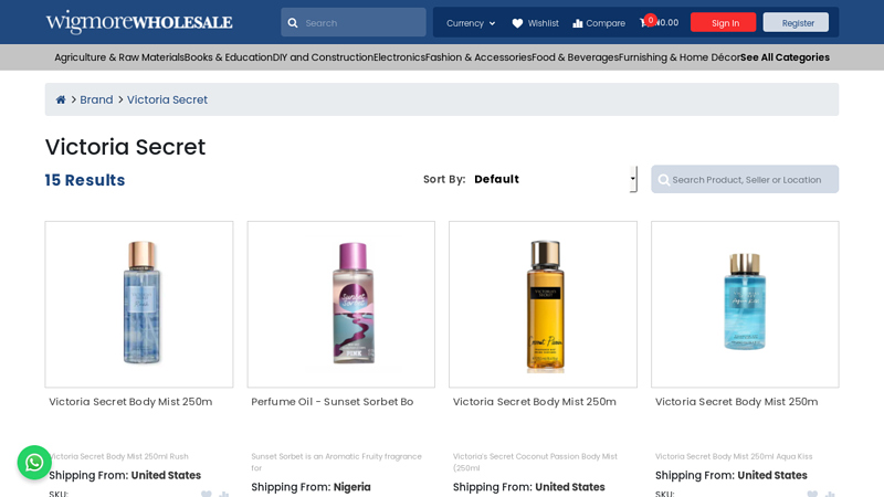 Distributor of Victoria Secret in Africa