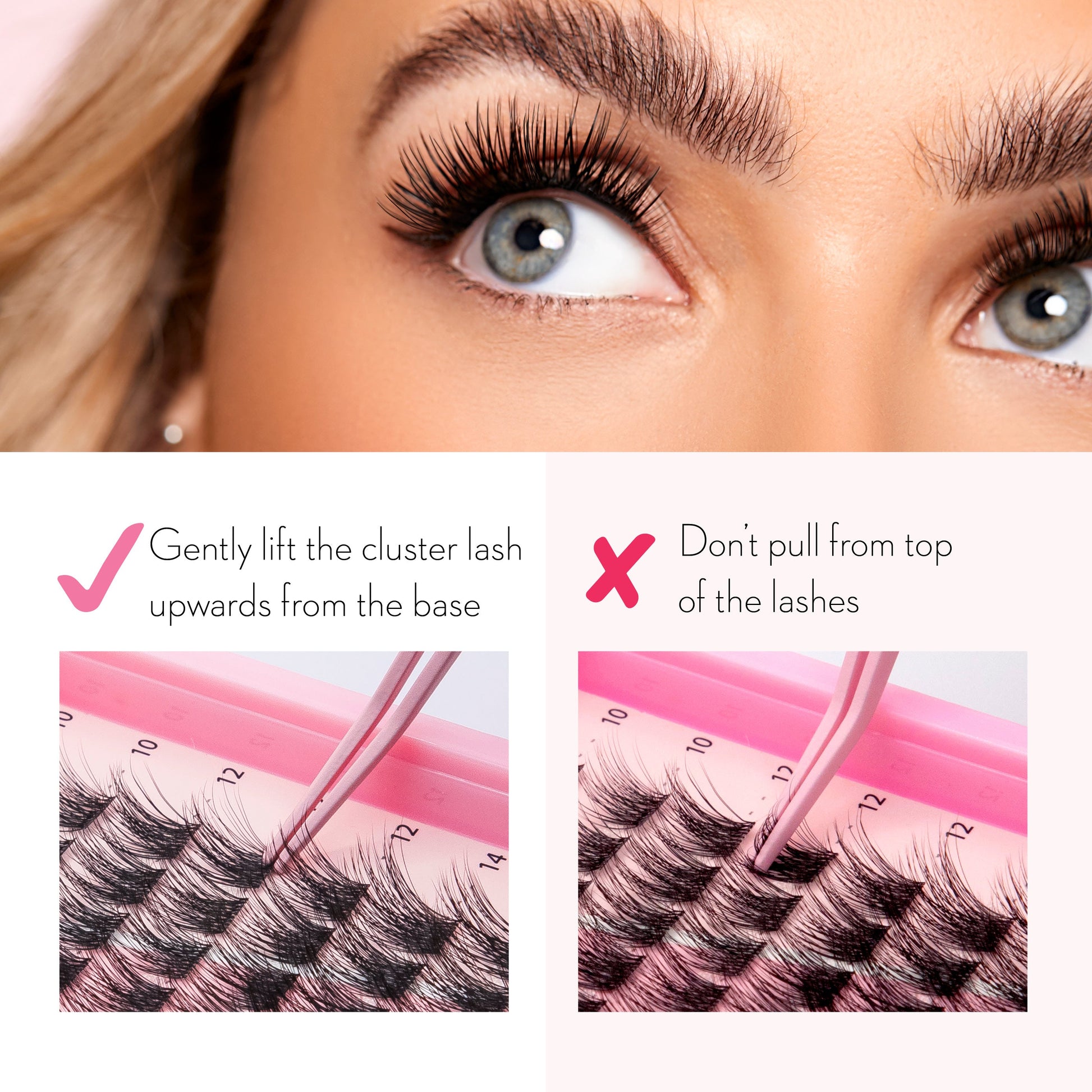 DIY cluster lashes