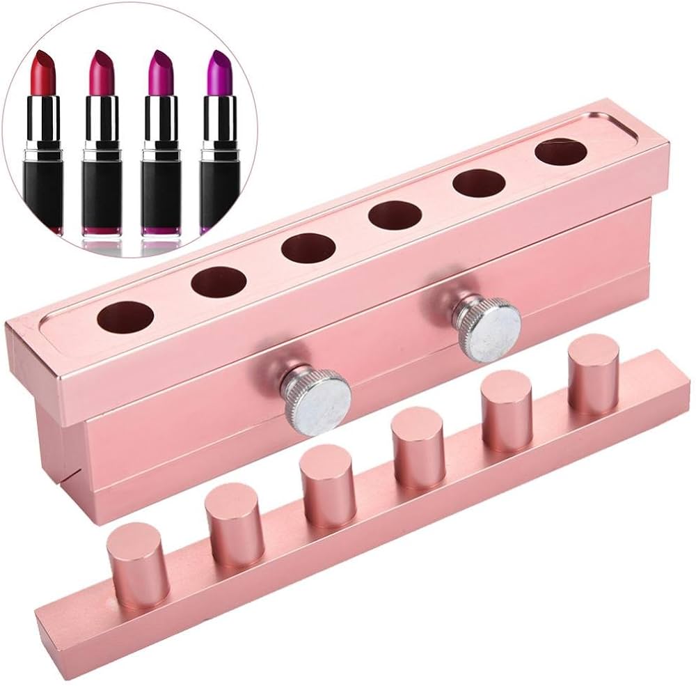 DIY Lipstick Mold,12.1 Aluminum Alloy Rose Gold Dual Uses Lip ...