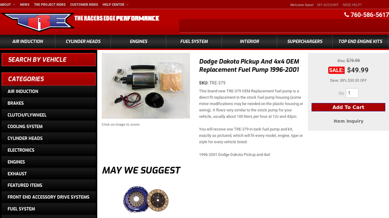 Dodge Dakota Pickup and 4x4 OEM Replacement Fuel Pump 1996 ...
