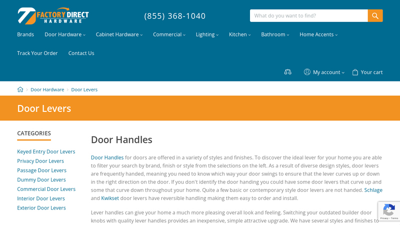 Door Levers, Door Handles & Lever Sets
