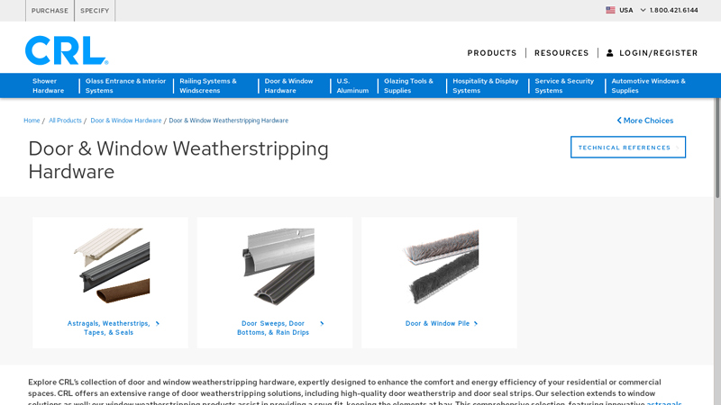 Door & Window Weatherstripping Hardware