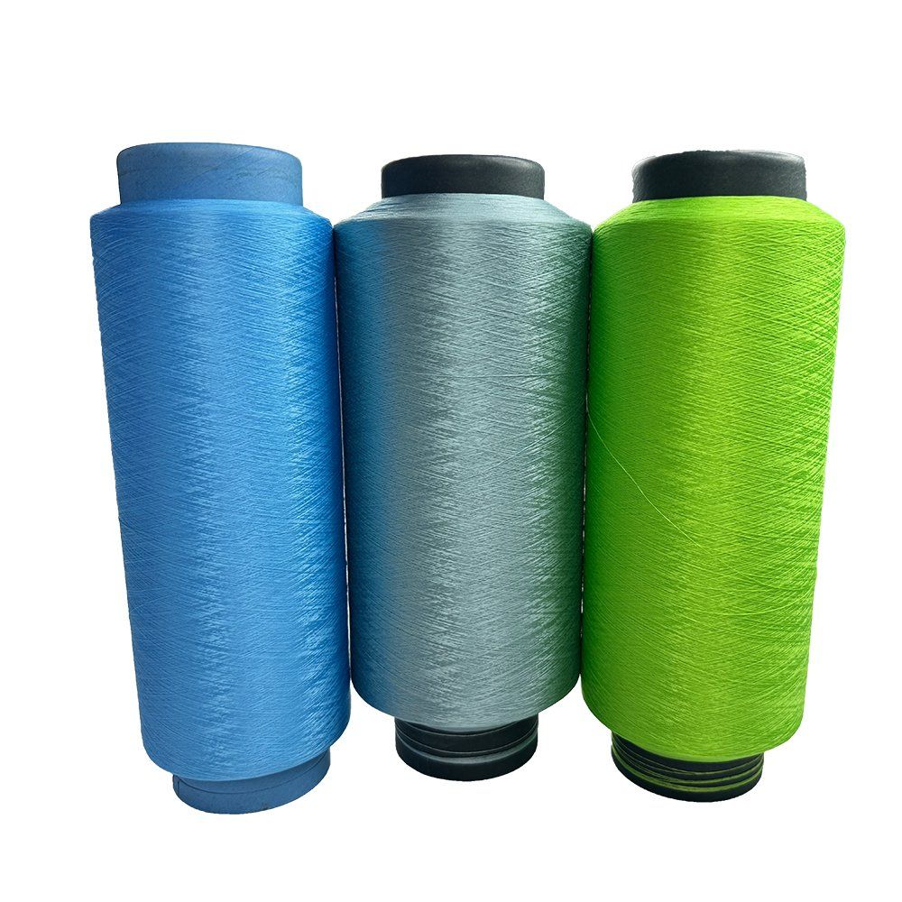 Dope dyed polyester yarn