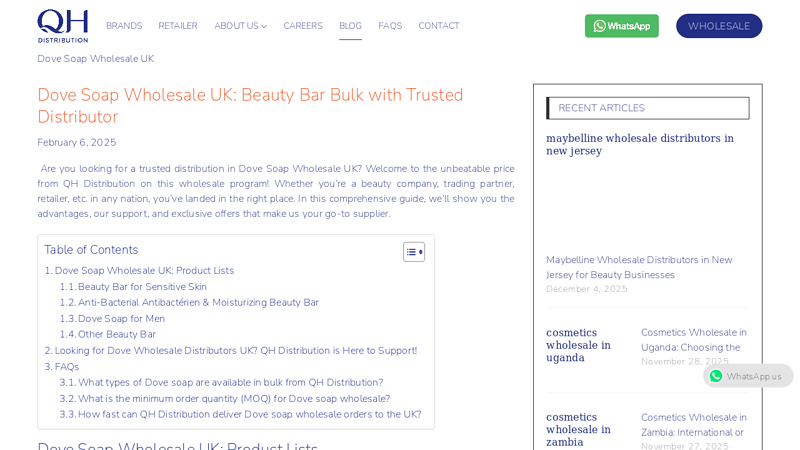 Dove Soap Wholesale UK