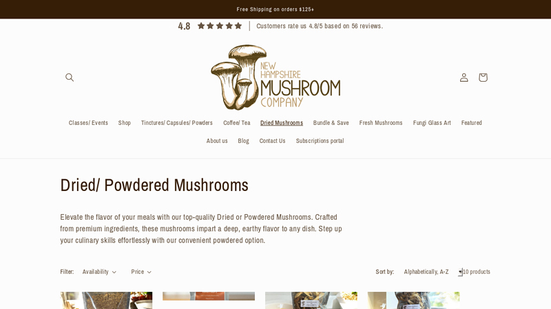 Dried & Powdered Mushrooms