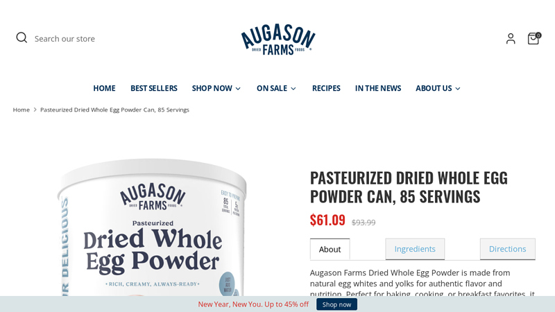 Dried Whole Egg Powder Can