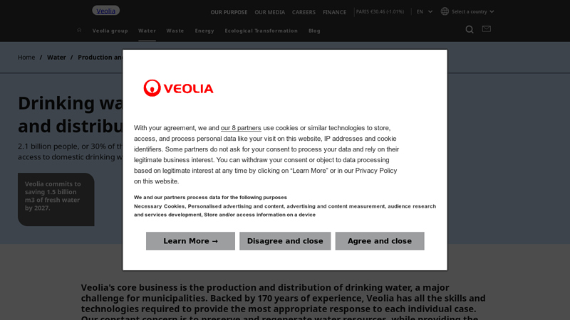 Drinking Water: Production and Distribution of Water Services