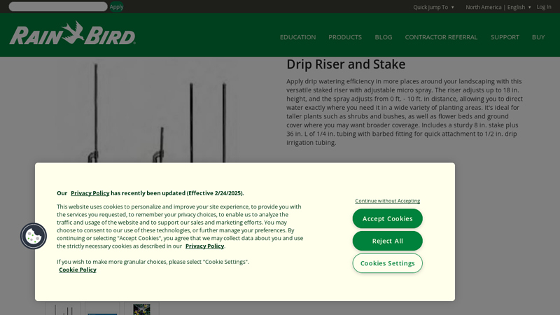 Drip Riser and Stake