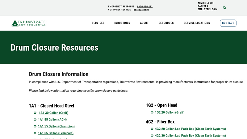 Drum Closure Resources