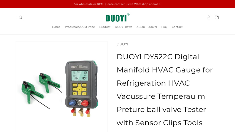 DUOYI DY522C Medidor digital HVAC para refrigeración HVAC ...
