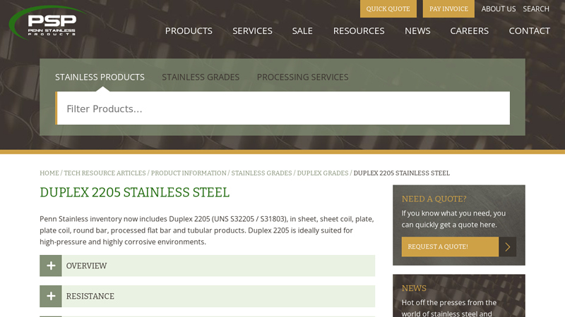 Duplex 2205 Stainless Steel