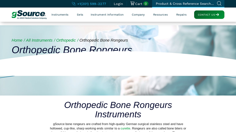 Durable Bone Rongeurs for Orthopedic Surgical Procedures