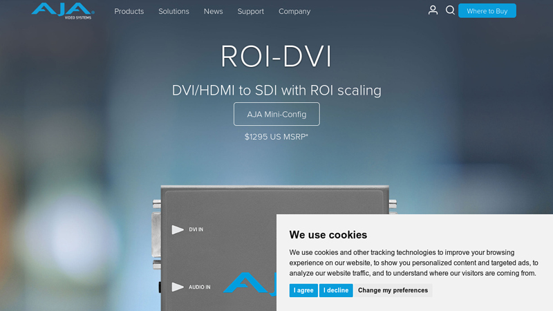 DVI/HDMI to SDI with ROI scaling