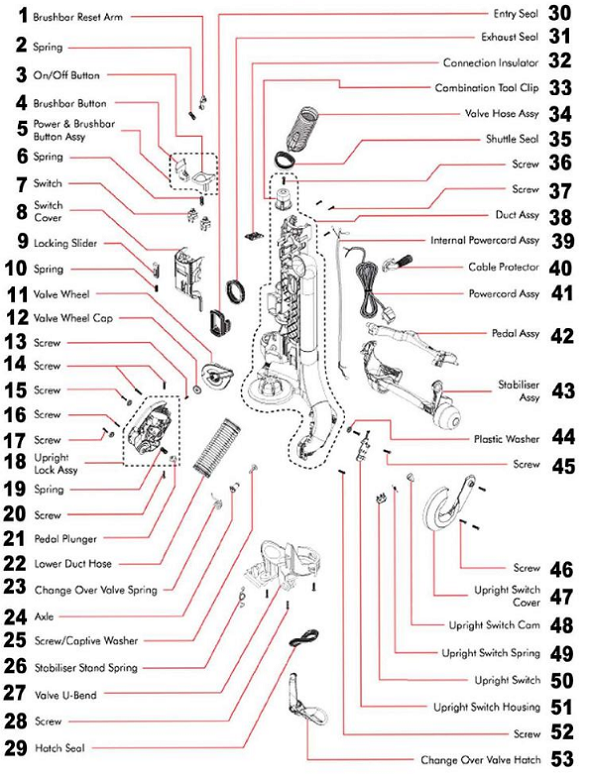 Dyson DC24 upright vacuum parts