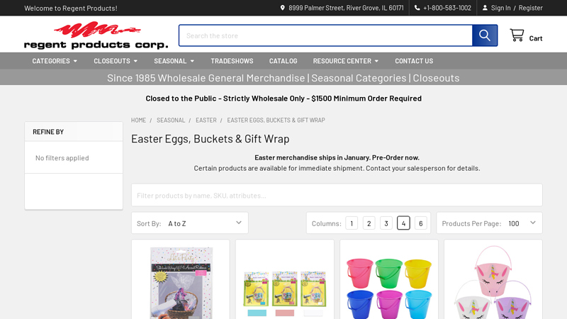Easter Eggs, Buckets & Gift Wrap