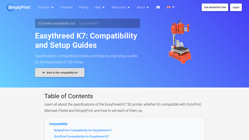 Easythreed K7 Compatibility & Setup Guide