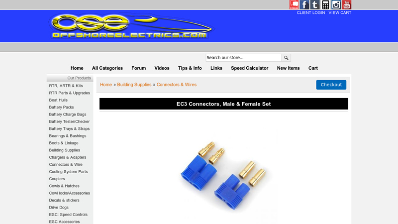EC3 Connectors, Male & Female Set
