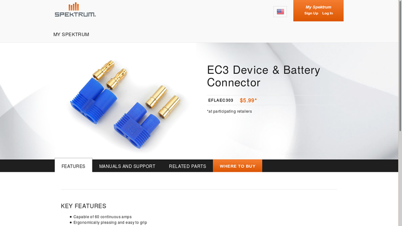 EC3 Device & Battery Connector (EFLAEC303)