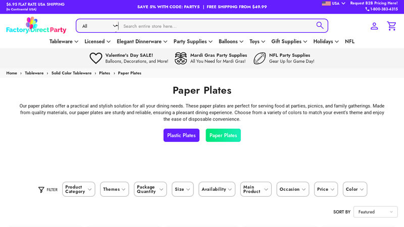 Eco-Friendly Paper Plates